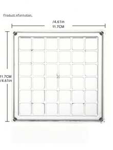 1pc Acrylic Nail Art Rhinestone Storage Box, High Transparency Magnetic Lid, Mini Seashell Storage Box, Seashell Storage Display - Transparent - View 8