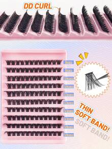 120 Clusters Of Single False Eyelashes DIY Eyelash Grafting Segmented False Eyelashes Household Cosmetics Eyelash Clusters, Eyelash Clusters, Single False Eyelashes, Eyelashes, False Eyelashes