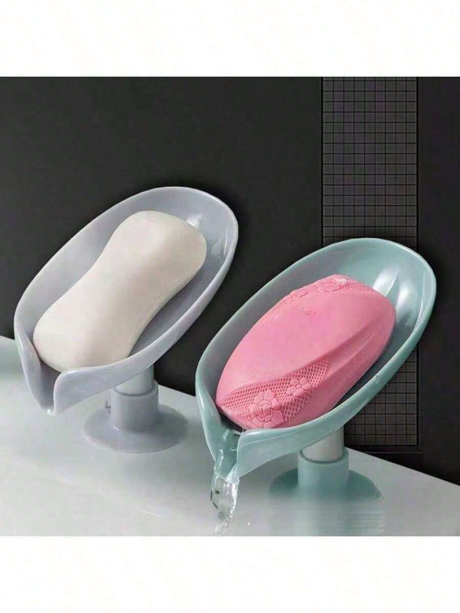 2pcs Suction Cup Soap Dish, Bathroom Soap Holder, No Drilling Required - Multicolor - View 1