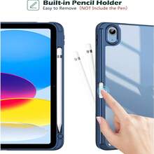 Compatible With IPad (A16) 11th Gen 11-Inch (2025) And IPad 10th Gen 10.9-Inch (2022), Protective Case With Pencil Slot, Tri-Fold Stand, Auto Wake/Sleep, Deep Blue - Royal Blue - View 2