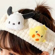 1 chiếc băng đô thấm hút 3D hình hoạt hình Kuromi của Sanrio (dày dặn) - trắng - Xem 3