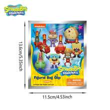 Nickelodeon 1pc SpongeBob SquarePants Official 3D Cartoon Blind Box Keychain, Includes SpongeBob, Patrick, Squidward, Mr. Krabs And Other Bikini Bottom Friends, Random 1 Cute PVC Collectible Pendant, Great For Anniversary, Christmas, Halloween Gifts - Multicolor - View 2