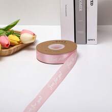 1 cuộn ruy băng polyester nhiều màu sắc, dài 30m, rộng 25mm, in chữ "JUST FOR YOU", đa năng dùng cho bó hoa, gói quà, trang trí. - Nhiều màu - Xem 5