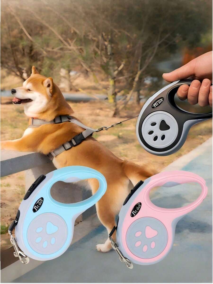 5m Retractable Dog Leash, Durable Nylon Material, Suitable For Medium And Small Dogs - Multicolor - View 1
