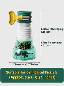 1/2/3入 新款 2模式廚房水龍頭噴頭過濾器 360°旋轉防濺水龍頭起泡器 廚房水槽水龍頭節水噴嘴 - 彩色 - 查看 2