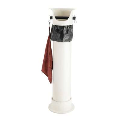 ZhdnBhnos Espresso Coffee Knock Box, Commercial Knock Box For Espresso Coffee Grounds, Floor Standing Coffee Knock Box With Pcs Garbage Bags And Towel (White)