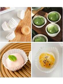 100pcs Ice Cream Paper Trays, Mooncake Trays, Disposable Cake Paper Trays, Small Baking Molds, Muffin Cupcake Liners - Multicolor - View 7