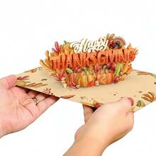 Paper Love Fall Harvest -Up Card | 3D Happy Than1ks 1giving, For Family, Or Friend | 5\ X 7\ W/Envelope & Note Tag - HappyThan1ks 1giving - Xem 3