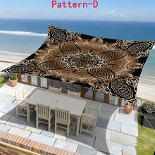 1 pieza Tela de sombrilla digital 2D con estampado, 5 estilos diferentes de patrones bohemios, con características como patrón impreso, a prueba de viento, desmontable, ligero, semioscurecedor, antipolvo y duradero - Multicolor - Ver 6