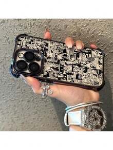 Fast EU Shipping (DE & ES) Anime Black New Slayers Demons Phone Case Suitable For IPhone 17 16e 16 15 14 13 12 11 Mini Pro Max Air X XR XSMAX 8 12 Plus Anti-Fall Transparent Soft Back - Bạc - Xem 5