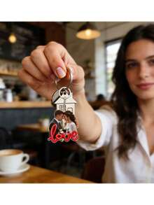 Customized Photo Keychain, Personalized Acrylic Keychain, Couple Customized Keychain, Photo Keyring, Valentine's Day Gift, Birthday Gift, Anniversary Gift - Multicolor - View 4