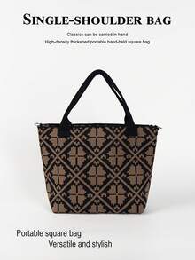 1pc Lightweight Foldable Large Capacity Tote Bag, Suitable For Daily Use, Vacation, Commuting, Shopping, Photography, Outdoor, Camping, Hiking, Back To School, Travel, Holiday, Student, Women, Mothers Gift, All Season - Multicolor - View 13