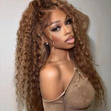 250% Density P4/27 Jerry Curly Wigs Human Hair Pre Plucked Bleached Knots With Baby Hair Highlight 13x4 HD  Deep Wave Lace Front Blonde Highlight Wigs Human Hair For Women 12A Jerry Curly Wet And Wave Frontal Wigs Human Hair - SP4/27 - 查看 8