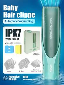 ENSSU Electric Hair Clippers - Quiet Hair Clippers, Kids Hair Trimmer | Electric Rechargeable Baby Cordless Hair Clipper, Waterproof Low Noise Haircut Trimmers, Powerful Hair Cutting For Children - Green - View 2