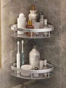 1 Stück multifunktionales Badezimmer/Küchen Dreieck Aufbewahrungsregal, wandmontiertes Eckregal für Badezimmer/Dusche Organisation, Make-up Organizer/Aufbewahrungsregal für Küchentheke Zuhause Badezimmer Dekoration Badezimmer Organizer Herbstdekoration Rückkehr zur Schule - Verschiedenfarbig - Übersicht 8