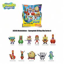 Nickelodeon 1pc SpongeBob SquarePants Official 3D Cartoon Blind Box Keychain, Includes SpongeBob, Patrick, Squidward, Mr. Krabs And Other Bikini Bottom Friends, Random 1 Cute PVC Collectible Pendant, Great For Anniversary, Christmas, Halloween Gifts - Multicolor - View 1