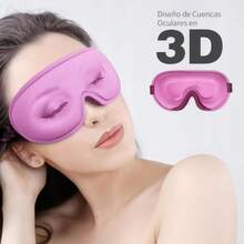CYPNAntifaz para Dormir 3D - 100% Bloqueo de Luz Máscara de Sueño Transpirable con Copa Contorneada Correa Ajustable Hombre/Mujer - Incluye 10 Tapones para Oídos - Yoga Viajes Ojos SensiblesFashion - Rosa - Ver 4