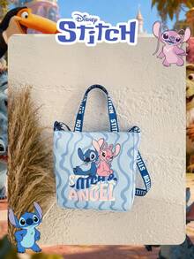Disney 1 Pc Officially Licensed Stitch Pattern Women's Tote Bag, Cute Cartoon Handbag,Lightweight Adjustable Shoulder Strap Crossbody Bag,For Women/Girls/Students,Ideal For Daily/Outing/Holding Phone/Wallet And Small Essentials - Multicolor - View 7