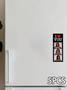 1/3/5pcs Customized Rectangular Fridge Magnets, Personalized With Photos, 5 Styles Available, Suitable For Couples Anniversary, Valentine's Day, Students Photo Display And Memo - Multicolor(Paper Fridge Magnets) - View 12