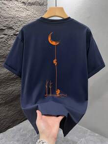 GRDR Men's Fashionable Printed Loose Short Sleeve T-Shirt | Exquisite Design | Summer Essential | Easy To Match, Showcasing Your Style