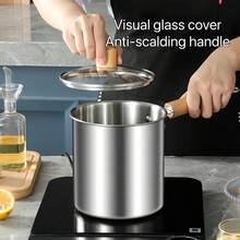 Stainless Steel Stockpot, Large-Capacity Cooking Pot, Stockpot And Milk Pot, 304 Stainless Steel, Thickened And Durable, Easy To Clean, Suitable For Induction And Gas Stoves - Silver - View 1