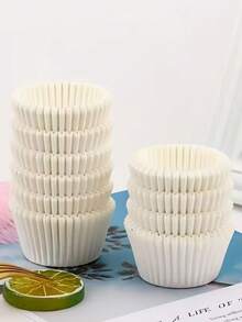 100pcs Ice Cream Paper Trays, Mooncake Trays, Disposable Cake Paper Trays, Small Baking Molds, Muffin Cupcake Liners - Multicolor - View 8