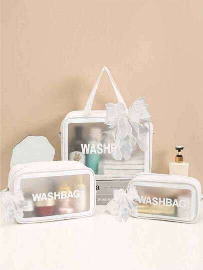 1pc Large Capacity Cosmetic Bag, Toiletry Bag, Makeup Storage Box, Travel Bag, PU Leather Bag, Commuter Shoulder Bag, Autumn/Winter Tote Bag, Solid Color Bucket Bag, School Shoulder Crossbody Bag, Casual Chic Handbag, Underarm Bag, Office Commute Minimalist Shoulder Bucket Bag (Cosmetic Bag Includes 1m Tulle)