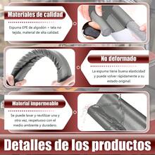 Burlete Para Parte Inferior De Puerta, Guardapolvo Cubre Puerta, Protector Y Guardapolvo Para Puerta, Diseño De Doble Borde, Para Aislar El Ruido Evita Insecto Polvo Y Impermeable Para Todo Tipo De Puertas Y Ventanas - Gris Claro - Ver 7