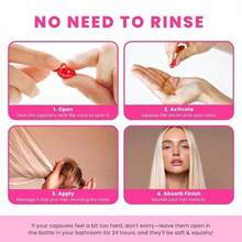 2pcs Hair Serum Oil, Suitable For Dry And Damaged Hair, Hair Capsules Containing Argan Oil And Avocado Oil, Enriched With Vitamins, Anti-Frizz, Leave-In, Suitable For All Hair Types - 紅色的 - 查看 6