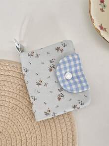 1Pc Ins Stye Ditsy Floral Print Girl's Cute Wallet, High Beauty Pendant, Small Wallet, Student Portable Card Storage Bag Button Coin Purse Simple Fashionable Small Bifold Wallet For Women Wallet Mini Wallet Purse Wallet Small Wallet Wallet Cute Wallet Wallet Student Card Holder, Wallet, Bank Card, ID Bag Birthday Gifts Bridesmaid Gifts Back To School Gifts Mom Gifts Gift For Friends School Supplies Travel Essentials College Essentials - Multicolor - View 17