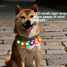 1pc/3pcs Flower/Heart Shaped Pet LED Luminous Pendant, Night Safety Anti-Lost Collar Charm, Suitable For Cats And Dogs - Multicolor - View 2