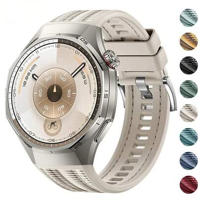 Silicone Nylon Woven Strap Compatible With Huawei Watch GT6 Pro 46mm Wristband Bracelet For Compatible With Huawei Watch GT6 Pro Sports Band Accessories