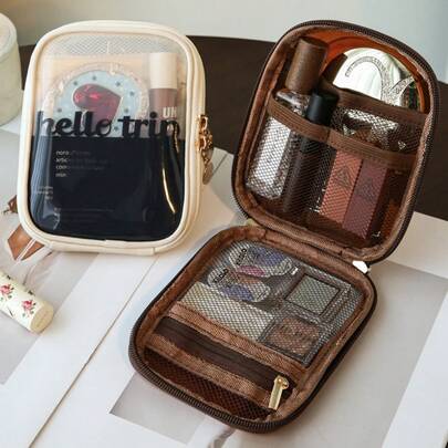 Women's Large Capacity Portable Cosmetic Bag, High-End Business Travel Skincare And Toiletry Organizer, Essential For Travel And Vacation