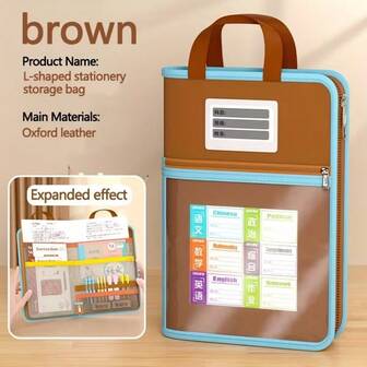 En stor nätpåse med blandade färger, bärbar handtagsdesign, lämplig för elever och lärare - hållbart material, multifunktionell förvaring, ett utmärkt verktyg för att organisera läroböcker och dokument.