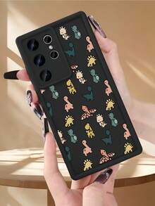 1pc Cute Dinosaur Pattern Phone Case Dopamine Aesthetic Kawaii Style For Birthday Graduation Gift Women Daily Use Compatible With Samsung Galaxy S26Ultra S26Plus S26 S25 S24FE S24 S23 S22 S21FE S21Ultra Plus Note20 Note20Ultra A13 A14 A15 A16 A17 A33 A34 A35 A36 A52 A53 A54 Case - 黑色 - 查看 6