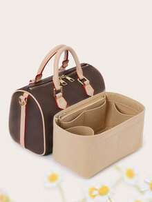 Purse Organizer, Felt Bag Organizer Purse Organizer Insert For Speedy, Tote Handbag, Shaper - Beige - View 1