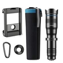 APEXEL 36倍单筒望远镜，金属智能手机望远镜，高品质远摄镜头，适用于几乎所有手机，专业智能手机摄影镜头配件 - A - 查看 1