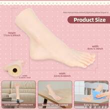 CHUAN SHANG Foot Model For Nail Training, Soft And Bendable, Collectible Beautiful Feet, Massage Skill Practice, Live Streaming Shoe And Sock Display Foot Model