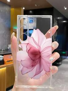 1个优雅粉色芙蓉花软壳手机壳，兼容华为荣耀、红米、三星Galaxy A04e/12/A13/A14/A34/A50/A52/A53/A54/S21/S22/S23/S24/S25/S25 Ultra、6A/7A/8A、12T/13T - 無色 - 查看 5
