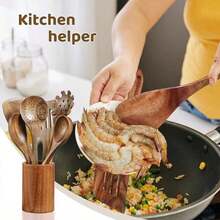 Premium Quality Natural Boxwood Cooking Utensils, Spatula Suitable For Kitchen, Christmas Gift, Holiday Items - Natural Wood Color - View 5