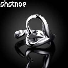 925 Sterling Silver Open Ring 18K Gold Heart Rings For Women Party Wedding Engagement Fashion Fine Jewelry Luxury Gifts