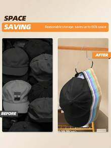 1pc Creative Round Hanger, Non-Slip Multi-Functional Home Storage Organizer, Suitable For Hats, Scarves, Ties And Belts, Space-Saving Minimalist Design, For Easter, Organizing And Storage - Multicolor - View 10