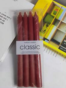 10 Zoll (25 cm) / 8 Zoll (20 cm) schlichte vertikal gestreifte Kerzenständer, rot/weiß/blau/grün/lila/grau/gelb/orange/rosa/schwarz/weinrot, farbige Kerzen, 8 Stunden Brenndauer/Stück, geometrisches Streifendesign, geeignet für Heimdekoration, Hochzeitsdekoration, Freundschaftsgeschenke, Dinnerpartys, duftfreie Kerzen, romantische Dekoration, für alle Jahreszeiten - Verschiedenfarbig - Übersicht 22