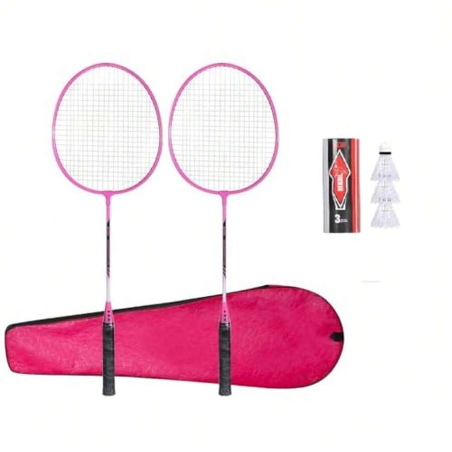 CYPNLinahealth Sports Juego de Bádminton de 2 Raquetas y 3 gallos para 2 Jugadores 2 Raquetas de bádmington y 3 gallitos para Adultos y niños para Juego al Aire Libre o en Espacio techadoFashion - 219615000 - Ver 1