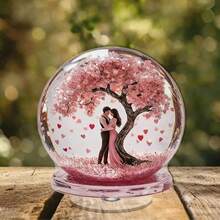 情人节360度旋转2D平面亚克力桌面摆件，适用于家居、办公室、婚礼、生日礼物，2D平面设计，复古美学。 - 彩色 - 查看 2