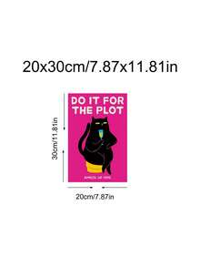 1 Stück verspieltes Poster mit rosa Würstchenhund und Katzen-Tier-Zitaten, Festivalgeschenk, geeignet für Schlafzimmer, Wohnzimmer, Badezimmer, Wandkunst, Wanddekoration, Heimdekoration, Raumdekoration, Leinwandwandkunst, Poster, Wandkunst mit Rahmen, optionaler Rahmen - Verschiedenfarbig - Übersicht 15