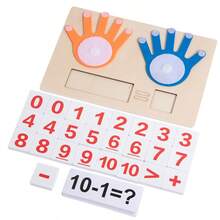 1pc Wooden Finger Math Early Learning Toy, With Number Blocks And Arithmetic Cards, Educational Math Tool For Children Aged 3+ - Multicolor - View 11