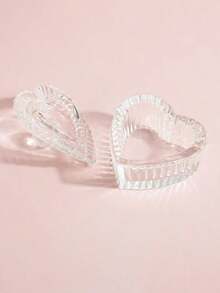 Klimonla 1pc Heart Shaped Nail Art Pen Cleaning Cup,Nail Supplies,Nail Tools,Nail Art Tools,Back To School,Nails,Nail Tools For Press On Nails - Clear 2 - 查看 6