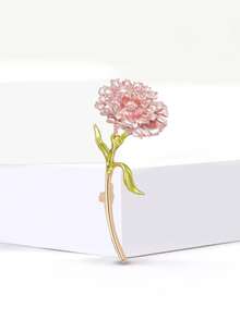 Trâm cài áo hình hoa cẩm chướng đính đá và men cao cấp - Ghim cài hoa dành cho phụ nữ, phụ kiện trang sức Ngày của Mẹ, quà tặng, huy hiệu trang trí. - hoa cẩm chướng - Xem 14