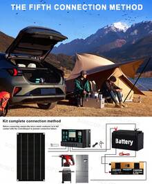 10000W Solar Power Station 800W Solar Panel 100A Controller 12V/24V to 110V AC with Alligator Clips for Off Grid Energy CE FCC - SEP-31K-E10000110 - Ver 3